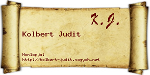 Kolbert Judit névjegykártya